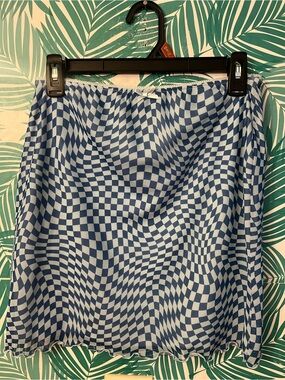 Blue Checkered Mini Skirt Sz M by Wild Fable 90’s vibe Clueless